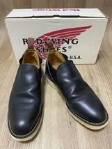 90s レッドウィング 8142 サイドゴア ブーツ ブラッククローム レザー ロメオ USA 7E (約25.0㎝) 黒 RED WING SHOES 箱付き_画像1