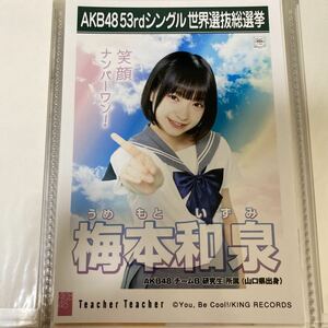 AKB48 梅本和泉 Teacher Teacher 劇場盤 生写真 選抜総選挙 選挙ポスター