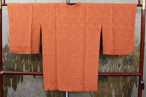 きもの今昔４９８９　道行コートコレクション　正絹紋意匠纐纈織に似た珍しい織　高級感ある　　　　　身丈８６ｃｍ