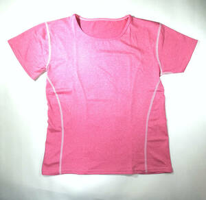 新品　レディース ヨガウェア　ピンク　XXLサイズ　Tシャツ ヨガシャツ 半袖 トレーニング スポーツ フィットネスウェア インポート