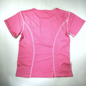 新品 レディース ヨガウェア ピンク XLサイズ Tシャツ ヨガシャツ 半袖 トレーニング スポーツ フィットネスウェア インポートの画像3