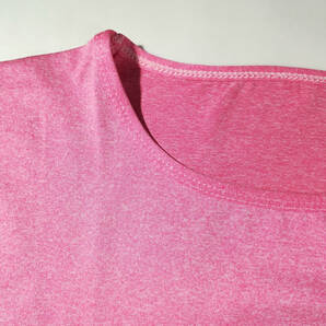 新品 レディース ヨガウェア ピンク XLサイズ Tシャツ ヨガシャツ 半袖 トレーニング スポーツ フィットネスウェア インポートの画像2