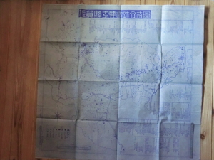 広瀬栄一コレクション古地図●昭和３０年　佐賀県古代遺跡分布図　佐賀大学教育学部内御土研究部発行　230402　古文書