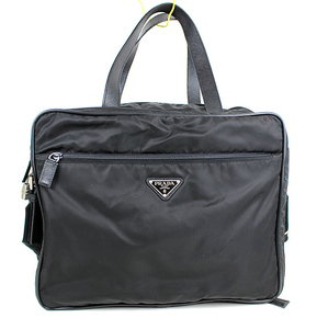 プラダ ビジネスバッグ ブリーフケース 黒　ブラック　書類かばん PRADA　ショルダーバッグ　V196 斜め掛けかばん　鞄　q770