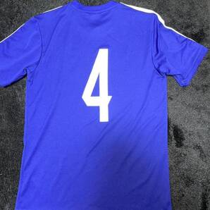 即決 送料無料 サッカー 日本代表 サムライブルー ユニフォームプラシャツ アディダス製 Mサイズ 背番号4番 青