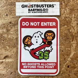 A BATHING APE BABY MILO Ghostbusters STICKER ステッカー シール コラボ 別注 限定 BAPE ゴーストバスターズ 35周年 35th