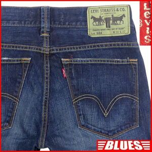 即決★リーバイス 504★W30 ストレートジーンズ Levis メンズ 鬼ヒゲ デニム パンツ ジーパン ボトムス