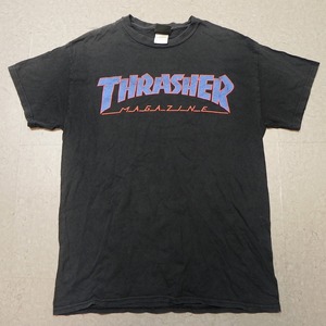 古着 THRASHER スラッシャー マガジン Tシャツ M★黒 ブラック スケーター★h