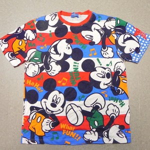 TOKYO Disney RESORT トウキョウディズニーリゾート オリジナル 半袖 総柄 ミッキーマウス ミッキーTシャツ M★即決★h