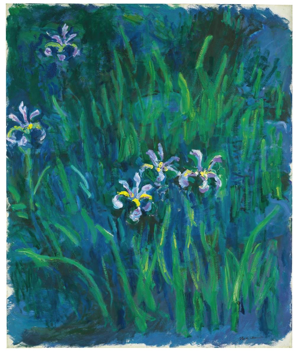 Nouvelle technique spéciale Iris de Monet, impression de haute qualité dans un cadre en bois avec trois caractéristiques majeures, dont le traitement photocatalytique. Prix spécial 1980 yens (frais de port inclus) Achetez-le maintenant, Ouvrages d'art, Peinture, autres