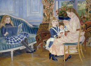 Art hand Auction New Renoir's Children in the Afternoon special technique high-quality printed painting, wooden frame, 3 major features including photocatalytic processing, special price 1980 yen (shipping included) Buy it now, artwork, painting, others