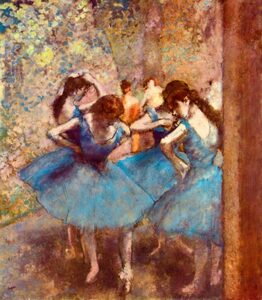 Art hand Auction New special technique high-quality print of Degas's Blue Dancer Wooden frame 3 major features including photocatalytic processing Special price 1980 yen (shipping included) Buy it now, artwork, painting, others