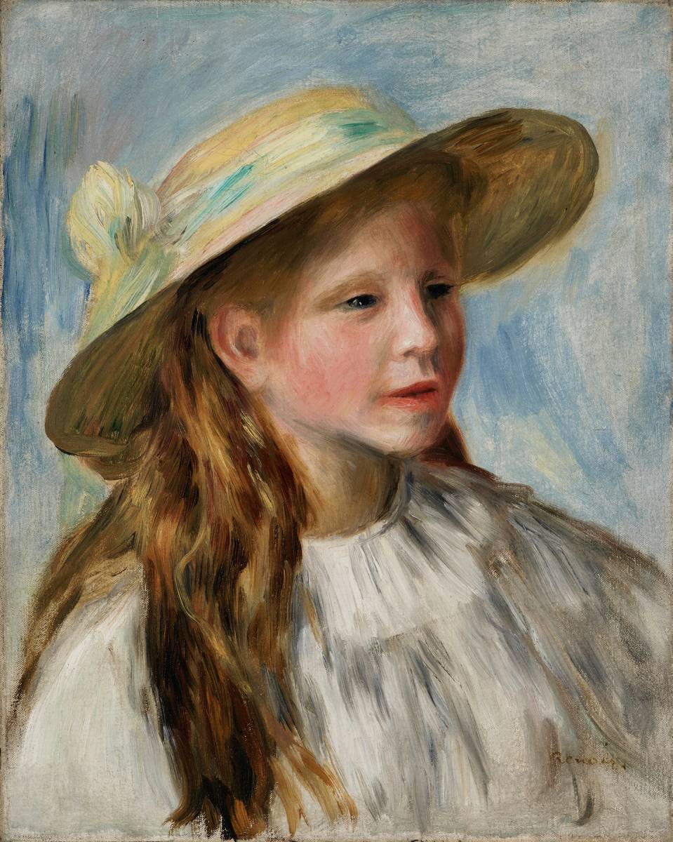 Nouvelle Fille au chapeau de Renoir technique spéciale d'impression de haute qualité dans un cadre en bois avec trois caractéristiques majeures, dont le traitement photocatalytique Prix spécial 1980 yens (frais de port inclus) Achetez-le maintenant, Ouvrages d'art, Peinture, autres