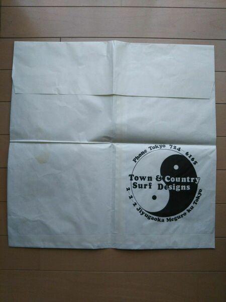 レトロ80s‐SURF SHOP/TOWN&COUNTRYの紙袋。