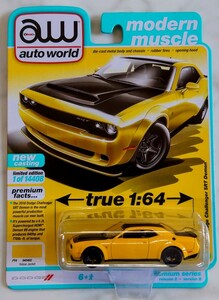 オートワールド 1/64 2018 ダッジ チャレンジャー SRT デーモン autoworld aw