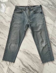 希少 美品 ATELIER & REPAIRS Levi's 501 90s リペア 再構築 カットオフ ダメージ 加工 デニム パンツ 28 アトリエ&リペアーズ リーバイス