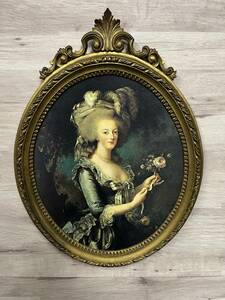 アンティークフレーム フランス王妃マリーアントワネット 木製額縁 イタリア