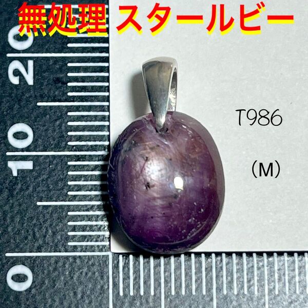 天然石 無処理 スタールビー ペンダントトップ (M) 激安