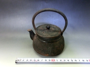 鉄瓶■南部鉄「鴻榮堂」お茶道具 茶瓶 急須 古美術 時代物 骨董品■