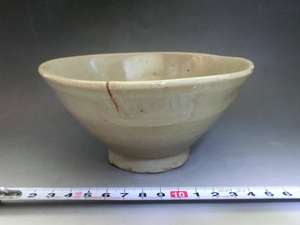 茶碗■李朝 古い茶わん 時代物 お茶道具 窯傷有り 古玩 唐物 中国 古美術 骨董品■ 