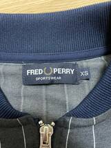 美品☆[FRED PERRY] 15AW 定価16,500 ストライプ ストレッチボンバージャケット XS メンズ F2433 フレッドペリー_画像3