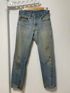 USA製☆[90s Levi's] 501 刻印524 紙パッチ アイスブルー インディゴデニムパンツ 32 90年代 リーバイス