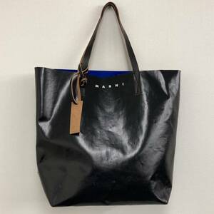MARNI Marni TRIBECAbai color shopping bag tote bag PVC leather black blue Tribeca bag bag bag 2090424