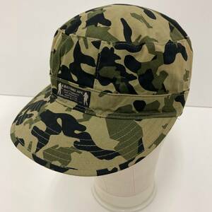 初期 A BATHING APE カモフラ ミリタリー キャップ Mサイズ アベイシングエイプ 帽子 迷彩 サルカモ 90s VINTAGE archive 1030378