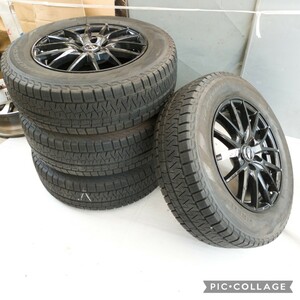 美品 深溝 バリ山 2019年 NX ハリアー RAV4 デリカ D5 MiD シュナイダー ホイール スタッドレス 4本SET 17インチ 225/65R17 PIRELLI ICE 