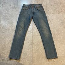 w31 Nudie Jeans co ヌーディージーンズ NJ1000300 STEADY EDDIESLIM テーパードデニムパンツ イタリア製 ボタンフライ_画像1