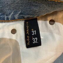 w31 Nudie Jeans co ヌーディージーンズ NJ1000300 STEADY EDDIESLIM テーパードデニムパンツ イタリア製 ボタンフライ_画像6