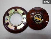 KEN ケン ビレットステアリング ハンドル ゴールド ウッド 330ｍｍ ホーン付き アメ車 旧車 汎用 即納 棚2I9_画像8