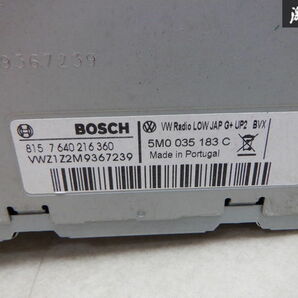 保証付 VW フォルクスワーゲン純正 BOSCH製 CD デッキ プレーヤー オーディオ VW-5M0 035 183C 棚D2の画像5