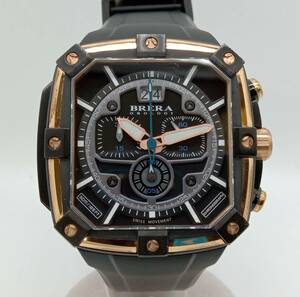 BRERA OROLOGI ブレラ オロロジ スーパースポルティーボ クォーツ メンズ 腕時計 BRSS2C4603 ブラック スクエア クロノグラフ