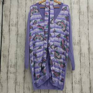  price cut Salvatore Ferragamo cardigan purple ..... pattern scarf attaching Italy made Ferragamo 