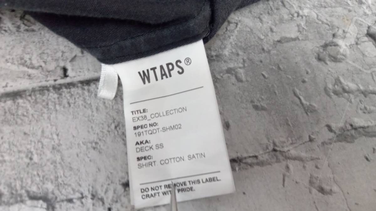 WTAPS 19SS DECK SS SHIRT ダブルタップス 半袖シャツ サイズS 黒