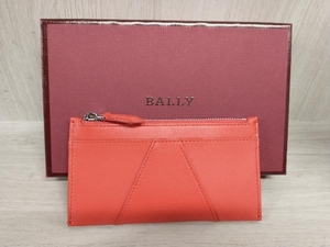 BALLY Adley バリー セージ レザー ウォレット カードケース 名刺入れ コインケース オレンジ 橙 箱あり 店舗受取可