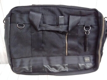 PORTER HEAT 3WAY backpack shoulder briefcase BLACK ポーター リュック ショルダー ブラック_画像1