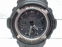 ジャンク 【CASIO／G‐SHOCK】AWG-100 腕時計 電波ソーラー 20BAR 防水 ボタン不良 中古_画像1