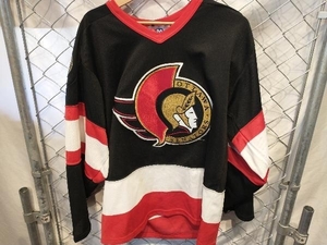 90s/CCM/NHL/OTTAWA SENATORS/01 ジャージ ゲームシャツ 古着 ブラック×レッド 店舗受取可