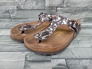 Papillio BIRKENSTOCK/ビルケンシュトック/Ramses/ラムセス/フラワー/ブラック/サンダル/クロス/レディース/24cm