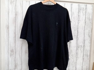 Tシャツ/ロンT AMI Alexandre Mattiussi UTS012.726/AMIトーンハートティー/BLK 半袖Tシャツ　M