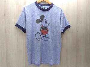 Disney/ディズニー　80's Mickey Mouse/ミッキーマウス リンガーT シャツ　半袖　古着　ヴィンテージ　霜降り　キャラクター　USA製　L