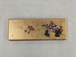 ... flower gold . pen case < grape >