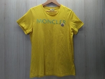 MONCLER/モンクレール　GIROCOLLO 半袖Tシャツ　ロゴプリント　レディース　インナー　トルコ製　イエロー　サイズTG L_画像1