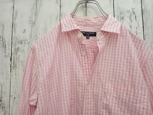 ☆COMME des GARCONS HOMME コムデギャルソン オム ギンガムチェック 長袖シャツ AD2012 日本製 サイズXS ピンク系 店舗受取可