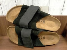 BIRKEN STOCK ビルケンシュトック サンダル BIRKENSTOCK KYOTO キョウト スエード ブラック ブラウン メンズ 43 28cm_画像6