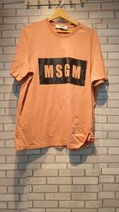 MSGM MILANO 半袖Tシャツ ピンク Mサイズ メンズ TEE ロゴ