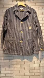 東洋エンタープライズ ネイビー SUGAR CANE SC10369 SHIRT JACKET カバーオール シュガーケーン ヒッコリーストライプ チェンジボタン 38