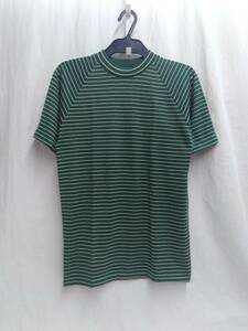 [60~70s] TOWNCRAFT Penneys タウンクラフト メンズ 半袖Tシャツ 緑 グリーン M ボーダー ヴィンテージ 古着 店舗受取可